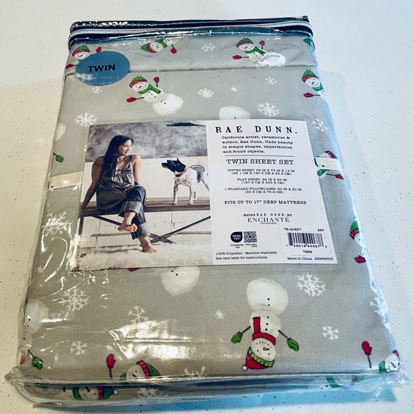 Rae Dunn Twin Sheet Set NIB - Picture 2 of 3